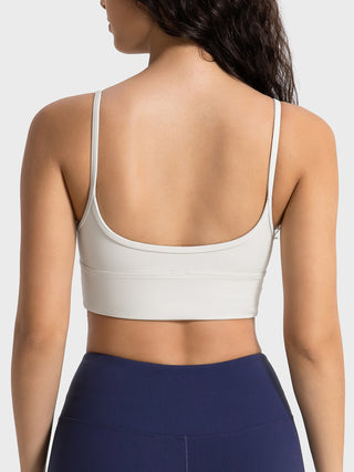 Shop Millennia Spaghetti Strap Sport Bra - High-Quality U.S. Made Women’s Fashion with Free & Fast Shipping