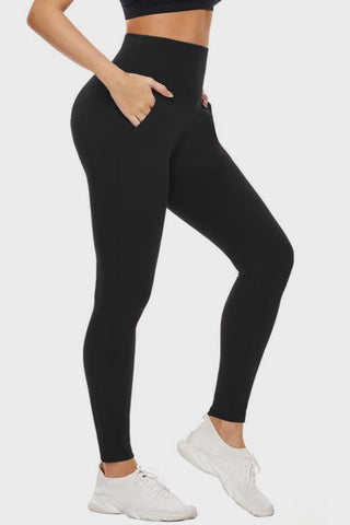 Shop Pocketed High Waist Active Leggings - High-Quality U.S. Made Women’s Fashion with Free & Fast Shipping