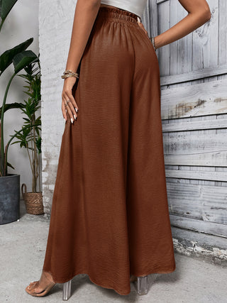 Shop Honey Tied High Waist Wide Leg Pants - High-Quality U.S. Made Women’s Fashion with Free & Fast Shipping