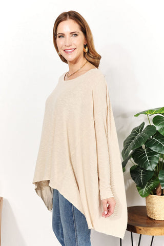 Shop HEYSON Full Size Oversized Super Soft Ribbed Top - High-Quality U.S. Made Women’s Fashion with Free & Fast Shipping