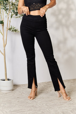 Shop BAYEAS Slit Bootcut Jeans - High-Quality U.S. Made Women’s Fashion with Free Fast Shipping