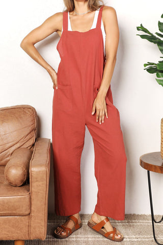 Shop Wide Leg Overalls with Front Pockets - High-Quality U.S. Made Women’s Fashion with Free & Fast Shipping