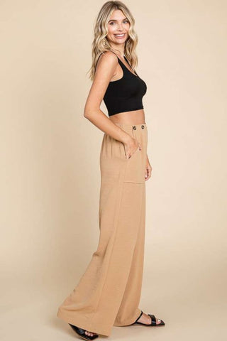 Shop Culture Code Full Size High Waist Wide Leg Cargo Pants - High-Quality U.S. Made Women’s Fashion with Free & Fast Shipping