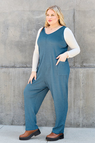 Shop Double Take Full Size Sleeveless Straight Jumpsuit - High-Quality U.S. Made Women’s Fashion with Free & Fast Shipping