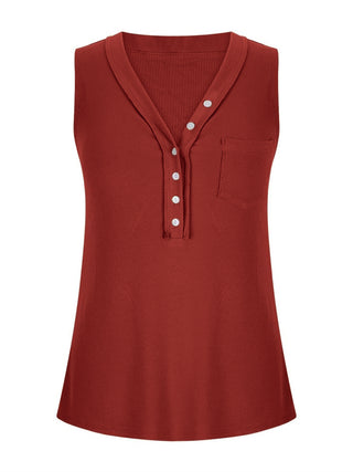 Shop V-Neck Wide Strap Tank - High-Quality U.S. Made Women’s Fashion with Free & Fast Shipping