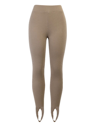 Shop Ribbed Mid Waist Leggings - High-Quality U.S. Made Women’s Fashion with Free & Fast Shipping