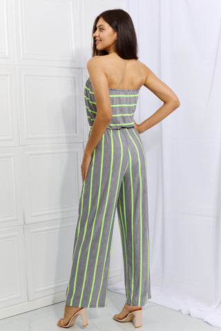 Shop Sew In Love Pop Of Color Full Size Sleeveless Striped Jumpsuit - High-Quality U.S. Made Women’s Fashion with Free & Fast Shipping