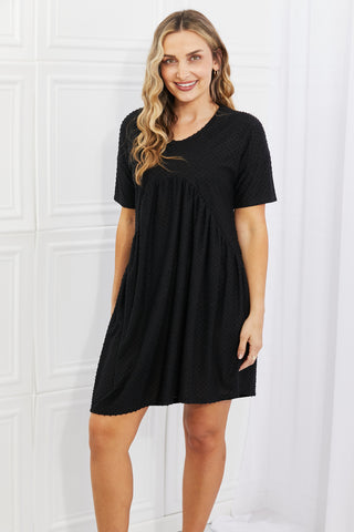 Shop BOMBOM Another Day Swiss Dot Casual Dress in Black - High-Quality U.S. Made Women’s Fashion with Free & Fast Shipping