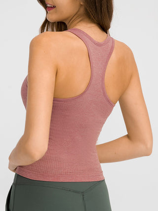 Shop Millennia Round Neck Racerback Active Tank - High-Quality U.S. Made Women’s Fashion with Free & Fast Shipping