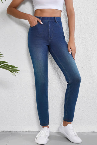 Shop High Waist Skinny Jeans with Pockets - High-Quality U.S. Made Women’s Fashion with Free & Fast Shipping