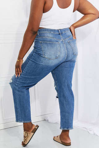 Shop RISEN Full Size Emily High Rise Relaxed Jeans - High-Quality U.S. Made Women’s Fashion with Free & Fast Shipping