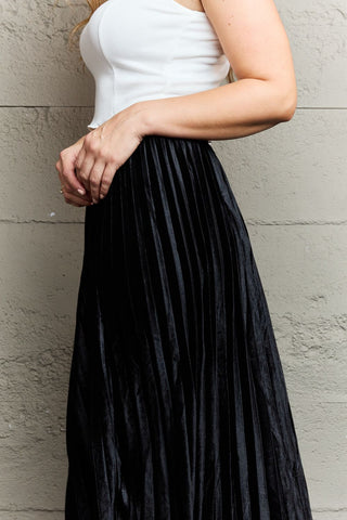 Shop Ninexis Accordion Pleated Flowy Midi Skirt - High-Quality U.S. Made Women’s Fashion with Free & Fast Shipping