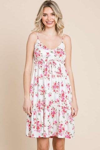 Shop Ivory Culture Code Full Size Floral Frill Cami Dress - High-Quality U.S. Made Women’s Fashion with Free & Fast Shipping