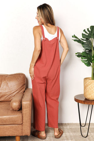 Shop Wide Leg Overalls with Front Pockets - High-Quality U.S. Made Women’s Fashion with Free & Fast Shipping