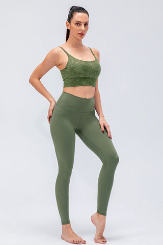 Shop Wide Waistband Slim Fit Active Leggings - High-Quality U.S. Made Women’s Fashion with Free & Fast Shipping