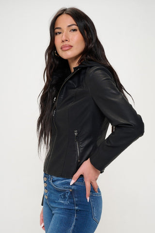 Shop Coalition LA Zip Up Hooded Jacket - High-Quality U.S. Made Women’s Fashion with Free & Fast Shipping