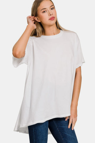 Shop Zenana Round Neck Short Sleeve T-Shirt - High-Quality U.S. Made Women’s Fashion with Free & Fast Shipping