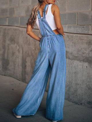 Shop Wide Leg Denim Overalls - High-Quality U.S. Made Women’s Fashion with Free & Fast Shipping