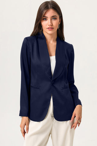 Shop Long Sleeve Shawl Collar Blazer - High-Quality U.S. Made Women’s Fashion with Free & Fast Shipping