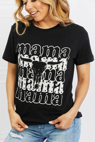 Shop mineB I Got It From My Mama Full Size Graphic Tee in Black - High-Quality U.S. Made Women’s Fashion with Free & Fast Shipping