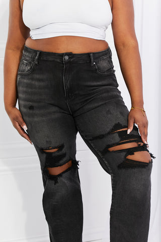 Shop RISEN Full Size Lois Distressed Loose Fit Jeans - High-Quality U.S. Made Women’s Fashion with Free & Fast Shipping