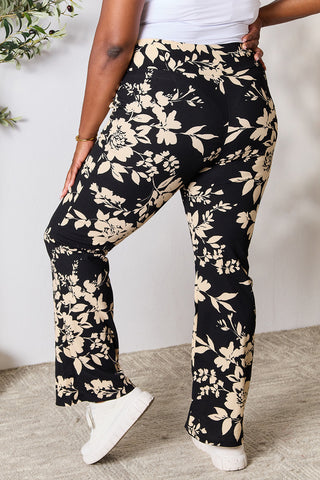 Shop Heimish Full Size High Waist Floral Flare Pants - High-Quality U.S. Made Women’s Fashion with Free & Fast Shipping