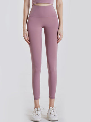 Shop Lilac Wide Waistband Sports Leggings - High-Quality U.S. Made Women’s Fashion with Free & Fast Shipping