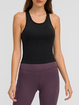 Shop Millennia Round Neck Racerback Active Tank - High-Quality U.S. Made Women’s Fashion with Free & Fast Shipping