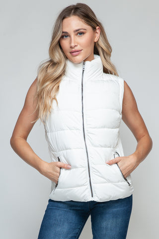 Shop Snobbish Zip Up Turtleneck Vest with Pockets - High-Quality U.S. Made Women’s Fashion with Free Fast Shipping