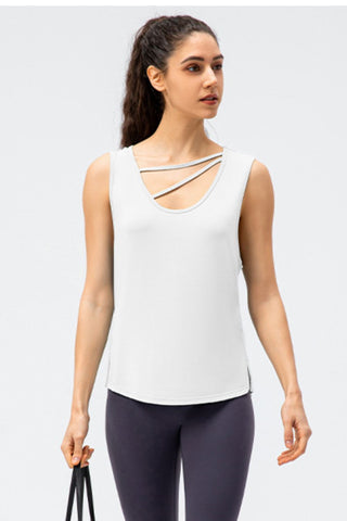 Shop Cutout Reversible Active Tank - High-Quality U.S. Made Women’s Fashion with Free & Fast Shipping