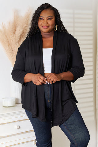 Shop Black Culture Code Full Size Open Front Cardigan - High-Quality U.S. Made Women’s Fashion with Free & Fast Shipping