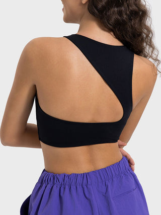 Shop Millennia Cutout Round Neck Active Tank - High-Quality U.S. Made Women’s Fashion with Free Fast Shipping