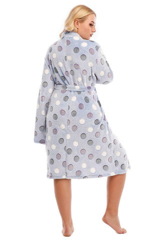 Shop Plus Size Printed Tie Waist Robe with Pocket - High-Quality U.S. Made Women’s Fashion with Free Fast Shipping