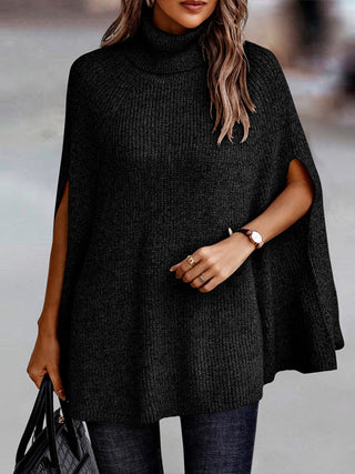 Shop Turtleneck Dolman Sleeve Poncho - High-Quality U.S. Made Women’s Fashion with Free & Fast Shipping