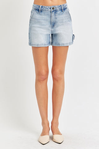 Shop Risen Full Size High Rise Denim Shorts - High-Quality U.S. Made Women’s Fashion with Free & Fast Shipping