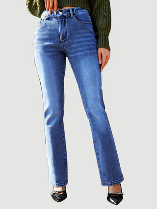 Shop Straight Leg Jeans with Pockets - High-Quality U.S. Made Women’s Fashion with Free & Fast Shipping