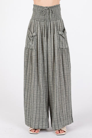 Shop SAGE + FIG Cotton Gauze Wash Stripe Pants - High-Quality U.S. Made Women’s Fashion with Free & Fast Shipping