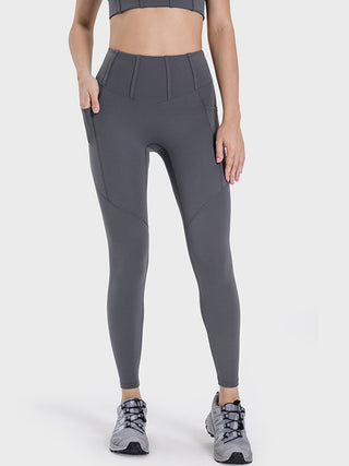 Shop Pocketed High Waist Active Leggings - High-Quality U.S. Made Women’s Fashion with Free & Fast Shipping