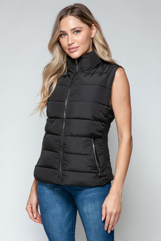 Shop Snobbish Zip Up Turtleneck Vest with Pockets - High-Quality U.S. Made Women’s Fashion with Free & Fast Shipping