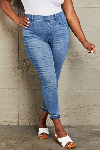 Shop Judy Blue Janavie Full Size High Waisted Pull On Skinny Jeans - High-Quality U.S. Made Women’s Fashion with Free & Fast Shipping