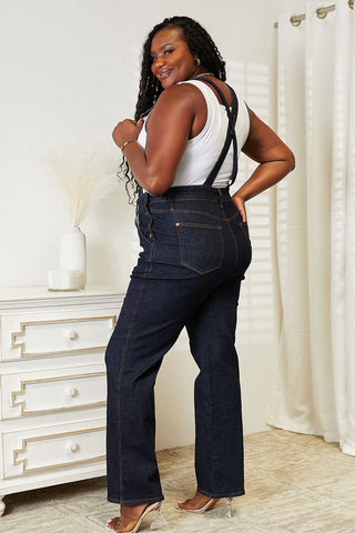 Shop Judy Blue Full Size High Waist Classic Denim Overalls - High-Quality U.S. Made Women’s Fashion with Free & Fast Shipping