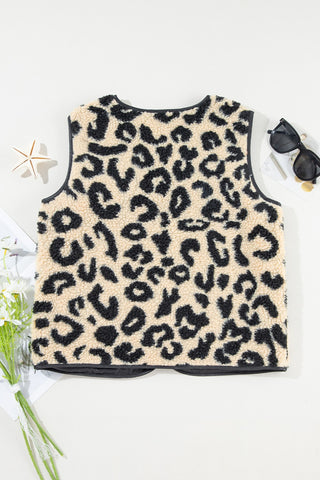 Shop Leopard Button Up Vest Coat - High-Quality U.S. Made Women’s Fashion with Free & Fast Shipping