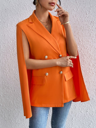 Shop Button Up Cape Sleeve Blazer - High-Quality U.S. Made Women’s Fashion with Free & Fast Shipping