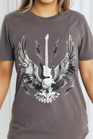 Shop mineB Full Size Eagle Graphic Tee Shirt - High-Quality U.S. Made Women’s Fashion with Free & Fast Shipping