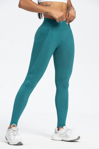 Shop Turquoise High Waist Active Leggings - High-Quality U.S. Made Women’s Fashion with Free & Fast Shipping