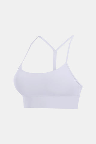 Shop White Millennia Y Back Yoga Bra Tops - High-Quality U.S. Made Women’s Fashion with Free & Fast Shipping