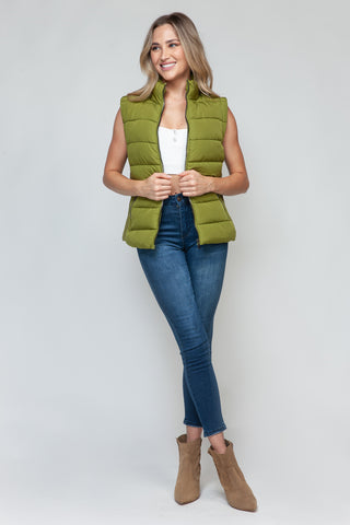 Shop Snobbish Zip Up Turtleneck Vest with Pockets - High-Quality U.S. Made Women’s Fashion with Free & Fast Shipping