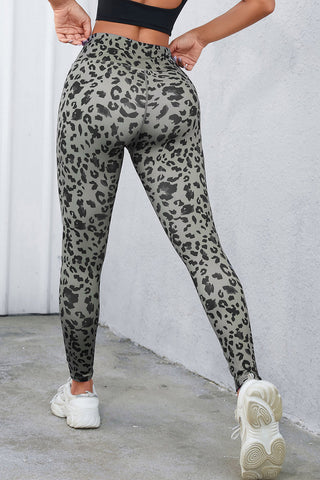 Shop Leopard Print Wide Waistband Leggings - High-Quality U.S. Made Women’s Fashion with Free & Fast Shipping