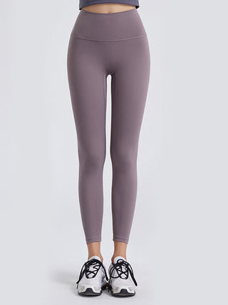 Shop Lilac Wide Waistband Sports Leggings - High-Quality U.S. Made Women’s Fashion with Free & Fast Shipping