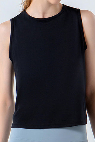 Shop Round Neck Active Tank - High-Quality U.S. Made Women’s Fashion with Free & Fast Shipping